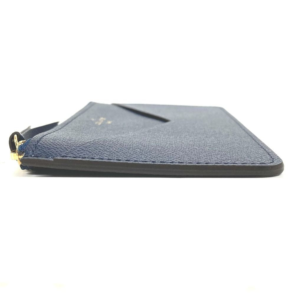 Louis Vuitton Coin Case Mourtefeuille Jeanne Only Leather Navy — view 3