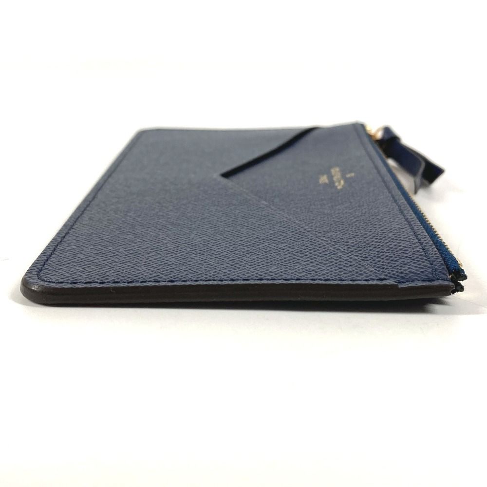 Louis Vuitton Coin Case Mourtefeuille Jeanne Only Leather Navy — view 4
