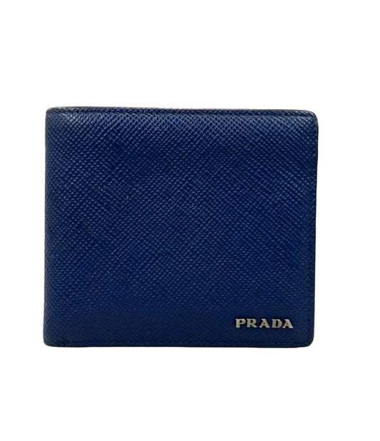 Prada Wallet Saffiano Wallets Blue