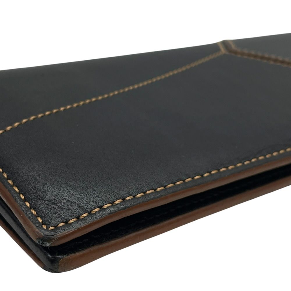 Loewe Anagram Bifold Wallet Puzzle Stitch Long Horizontal Logo Leather Black — view 4