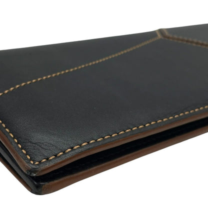 Loewe Anagram Bifold Wallet Puzzle Stitch Long Horizontal Logo Leather Black — view 4