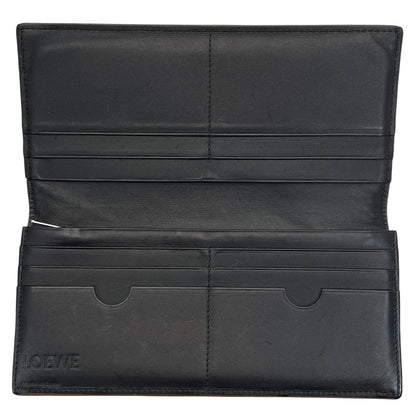 Loewe Anagram Bifold Wallet Puzzle Stitch Long Horizontal Logo Leather Black — view 5