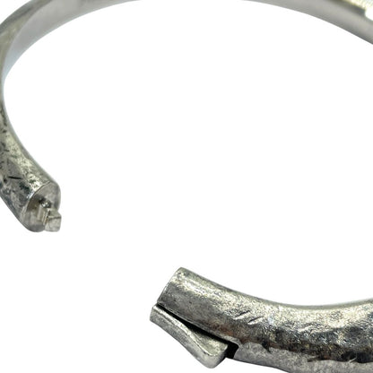 Saint Laurent Silver Bangle Bracelet Logo Simple Daily Use — view 9