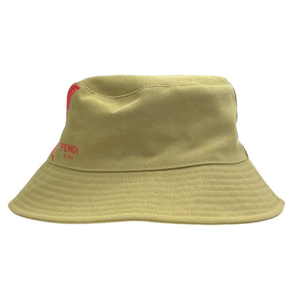 Fendi Bucket Hat Dahlia Rose Embroidery Cotton Beige Sun Protection Daily — view 2