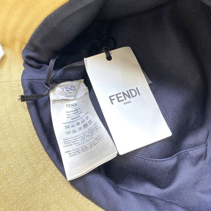 Fendi Bucket Hat Dahlia Rose Embroidery Cotton Beige Sun Protection Daily — view 7