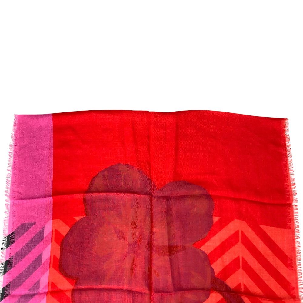 Dior Scarf Shawl Large Flower Red Cashmere Coordination Arrangement Neck Cover — view 6