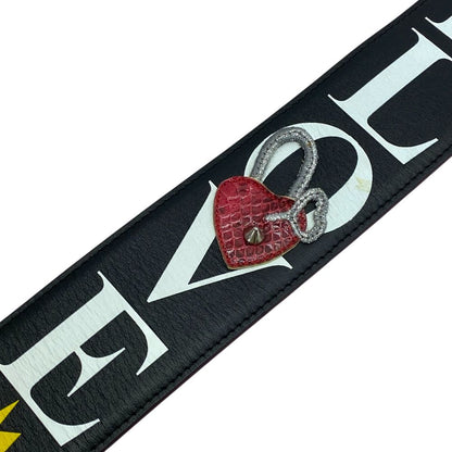 Dolce & Gabbana Bag Strap Black Gold Studs Heart & Replacement Customized — view 4