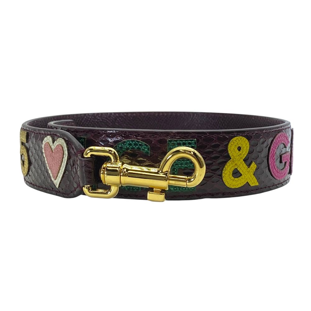 Dolce & Gabbana Bag Strap Purple Gold Heart & Replacement Customized Arrangement