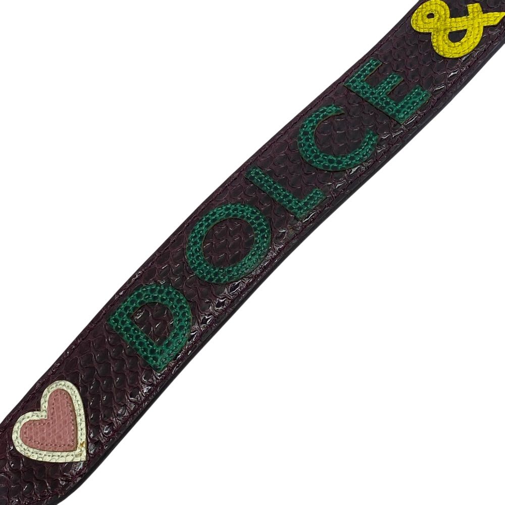 Dolce & Gabbana Bag Strap Purple Gold Heart & Replacement Customized Arrangement — view 5