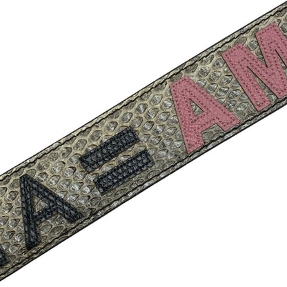 Dolce & Gabbana Bag Strap Gray Gold Heart Logo & Replacement Customized — view 3