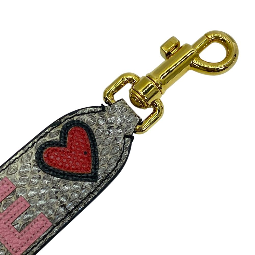 Dolce & Gabbana Bag Strap Gray Gold Heart Logo & Replacement Customized — view 2
