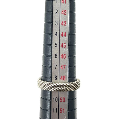 Tiffany & Co Somerset Mesh Ring Silver Diamond — view 9