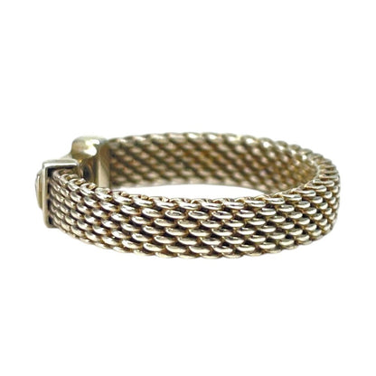 Tiffany & Co Somerset Mesh Ring Silver Diamond — view 4