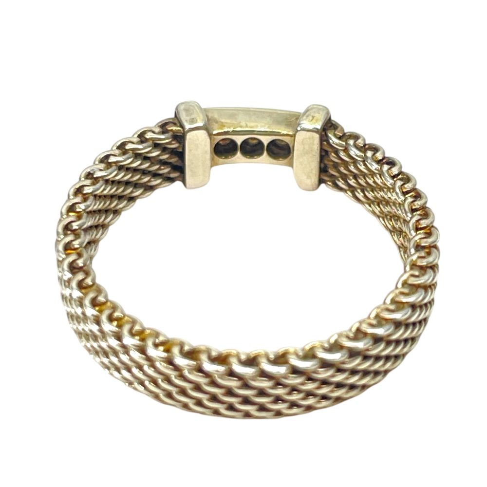 Tiffany & Co Somerset Mesh Ring Silver Diamond — view 6