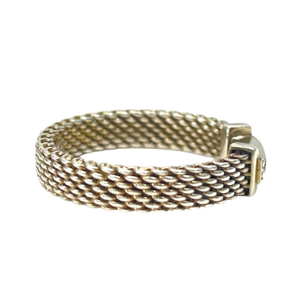 Tiffany & Co Somerset Mesh Ring Silver Diamond — view 2