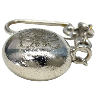 Loewe Pebble Key Holder Key Sling Bag Charm Metal Silver Simple Daily Use — view 3