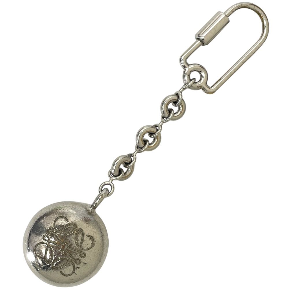 Loewe Pebble Key Holder Key Sling Bag Charm Metal Silver Simple Daily Use — view 2
