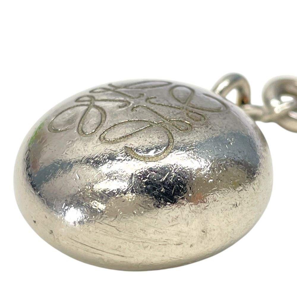 Loewe Pebble Key Holder Key Sling Bag Charm Metal Silver Simple Daily Use — view 6