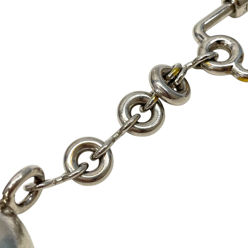 Loewe Pebble Key Holder Key Sling Bag Charm Metal Silver Simple Daily Use — view 7