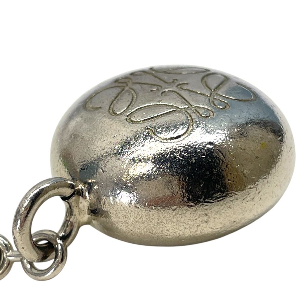 Loewe Pebble Key Holder Key Sling Bag Charm Metal Silver Simple Daily Use — view 5