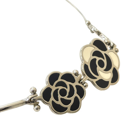 Chanel Camellia Choker Necklace Silver Simple Daily Use — view 3