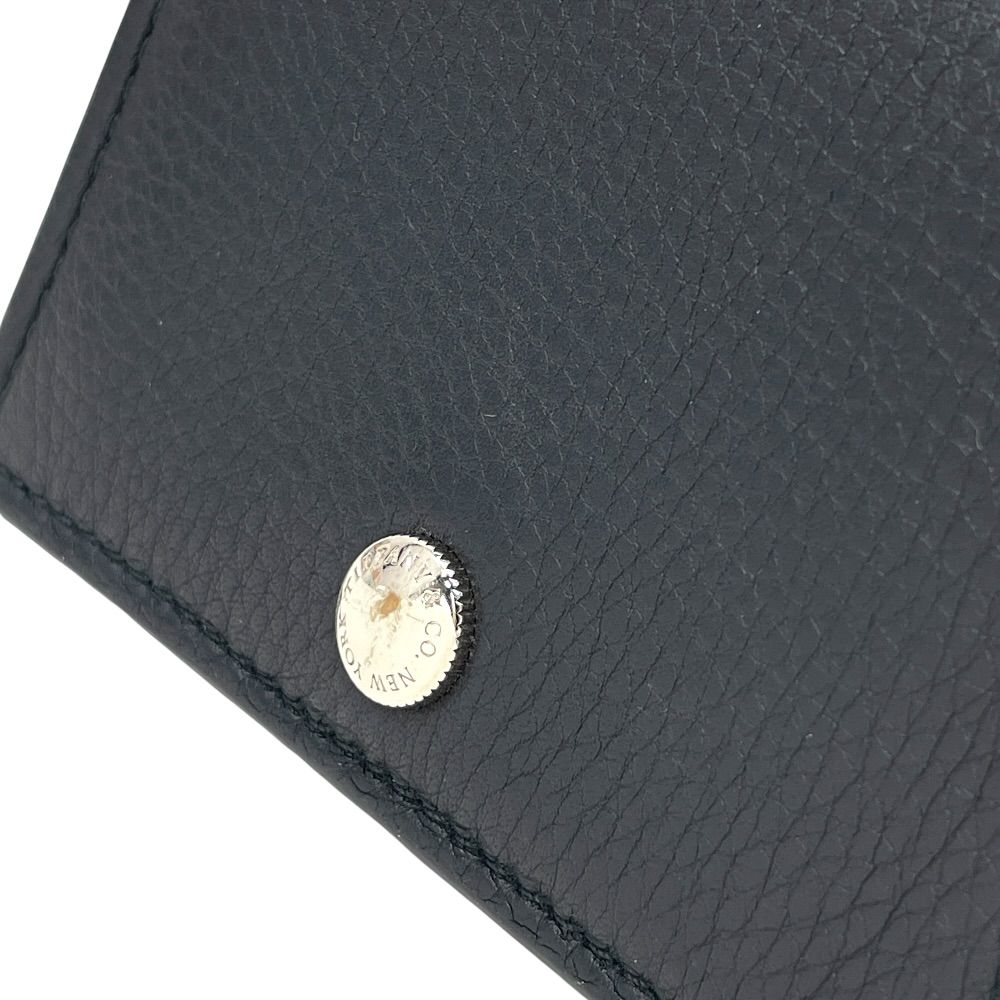 Tiffany & Co Vertical Fold Card Case Business Holder Regular Era Bifold Leather — view 5