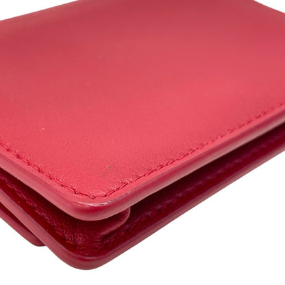 Bottega Veneta Intrecciato Studs Card Case Business Holder Bifold Leather Red — view 4