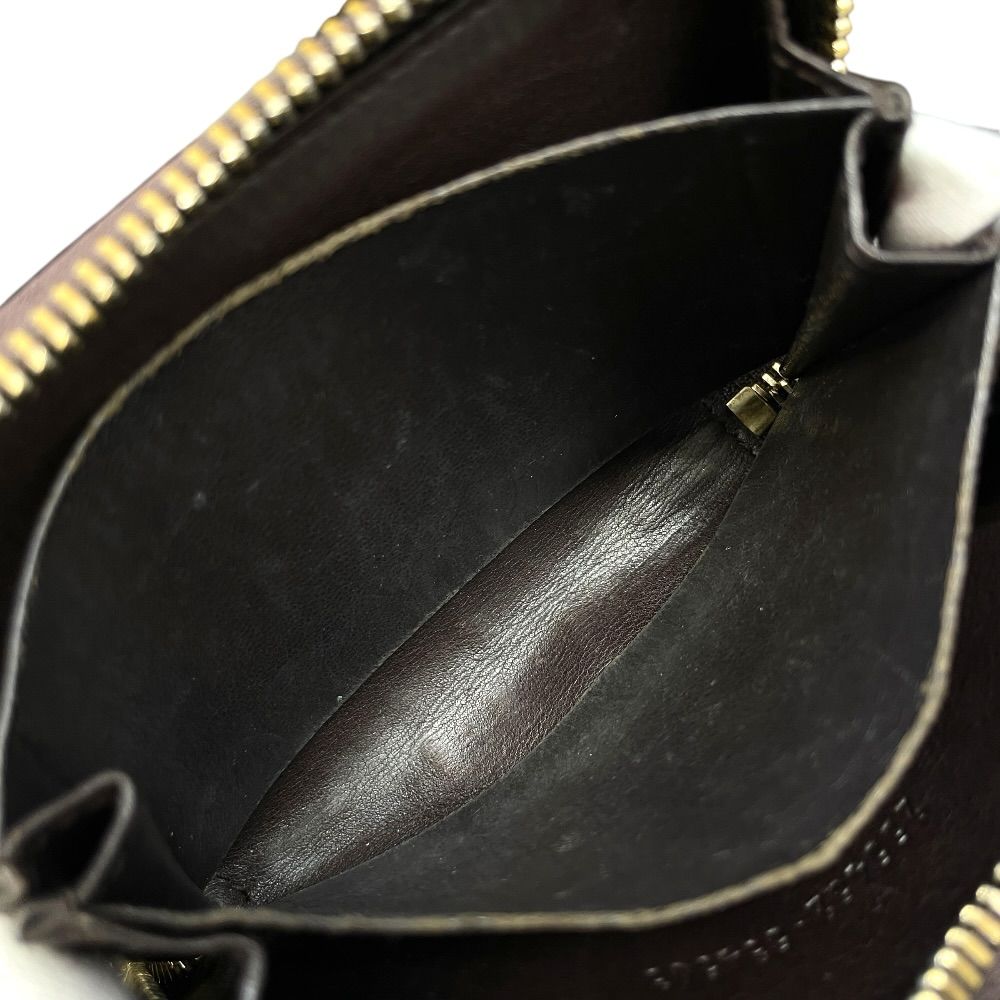 Gucci Guccissima Coin Purse Card Case Zip Around GG Logo Leather Dark Brown — view 9