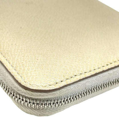 Hermes Azap Silk in Compact Coin Purse Card Case Epsom Ivory White Simple Daily — view 5