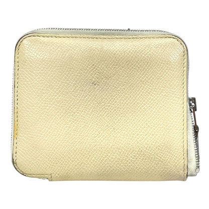 Hermes Azap Silk in Compact Coin Purse Card Case Epsom Ivory White Simple Daily — view 2
