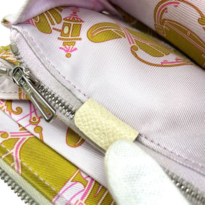 Hermes Azap Silk in Compact Coin Purse Card Case Epsom Ivory White Simple Daily — view 8