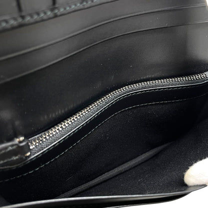 Bvlgari Serpenti Scalierman Bifold Wallet Leather Black Simple Daily Use — view 6