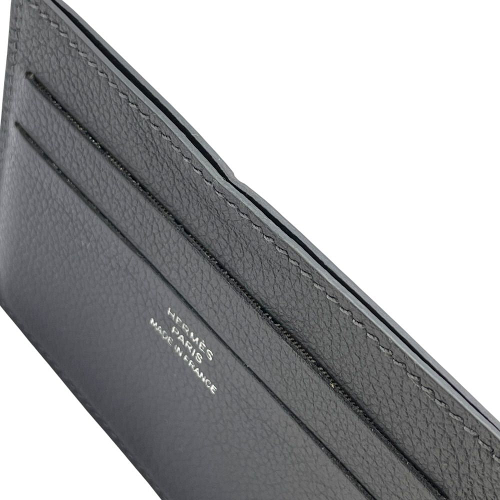 Hermes Citizen Twill Card Case Business Holder Regular Era Logo Gray Simple — view 5