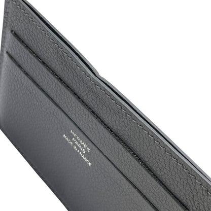 Hermes Citizen Twill Card Case Business Holder Regular Era Logo Gray Simple — view 5