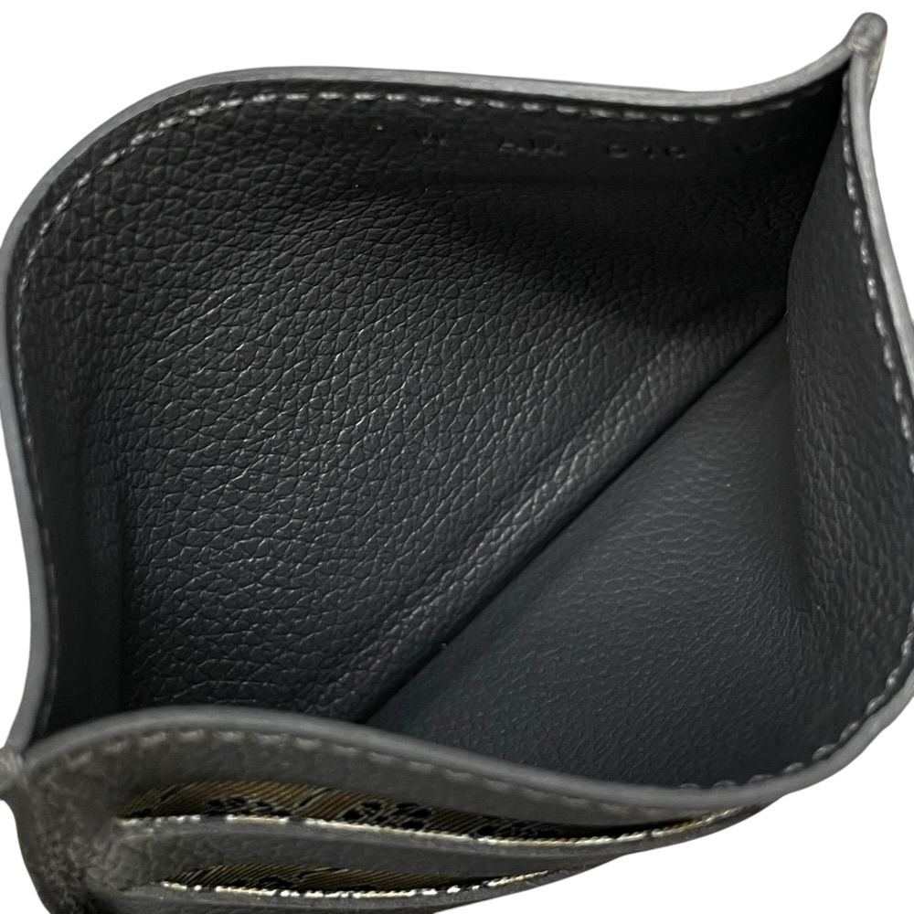Hermes Citizen Twill Card Case Business Holder Regular Era Logo Gray Simple — view 6