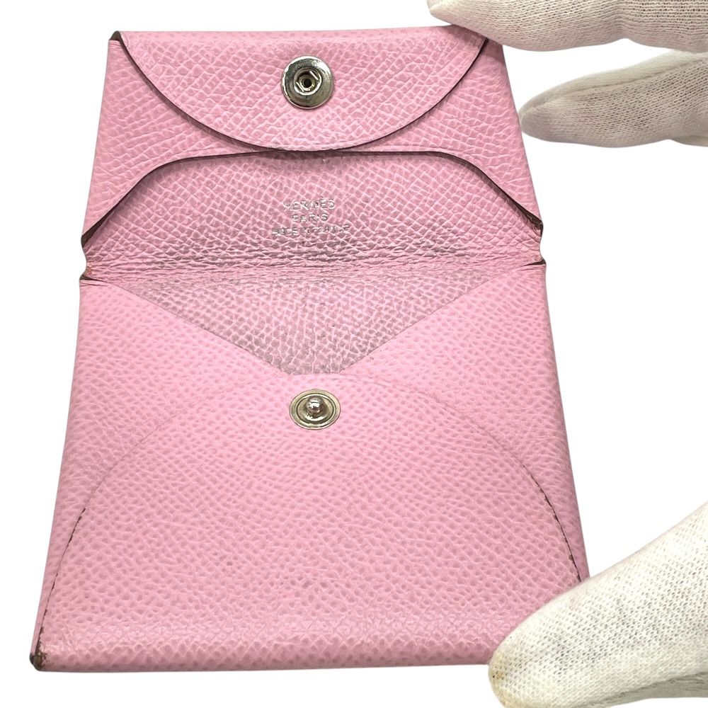 Hermes Bastia Coin Purse Leather Pink — view 5