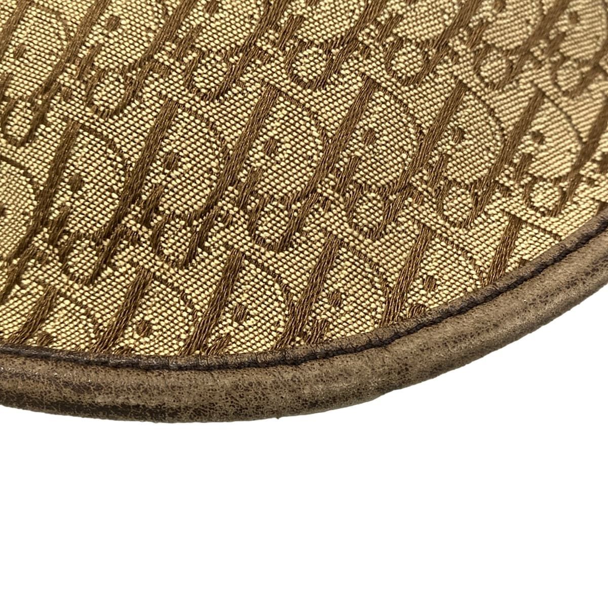 Dior Shoulder Bag Street Chic Logo Glam Beige Dark Brown Leather — view 6