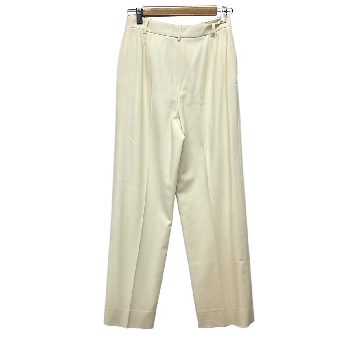 Hermes Pants 34 S Ivory Full Length Wool — view 2