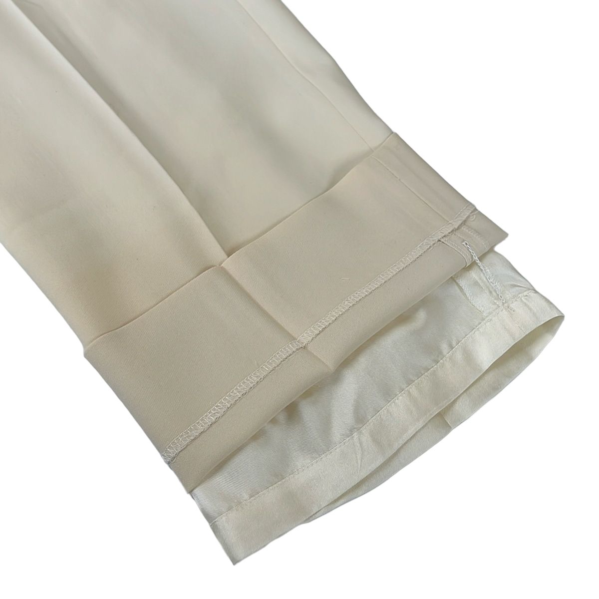 Hermes Pants 34 S Ivory Full Length Wool — view 8