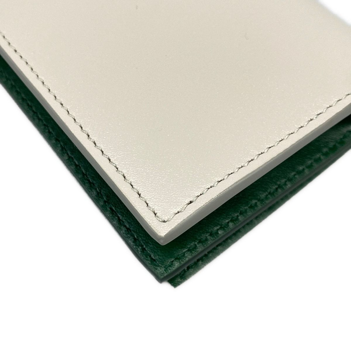 Gucci Bifold Wallet Yuko Higuchi Light Gray Dark Green Multi Embossed L-shaped — view 7