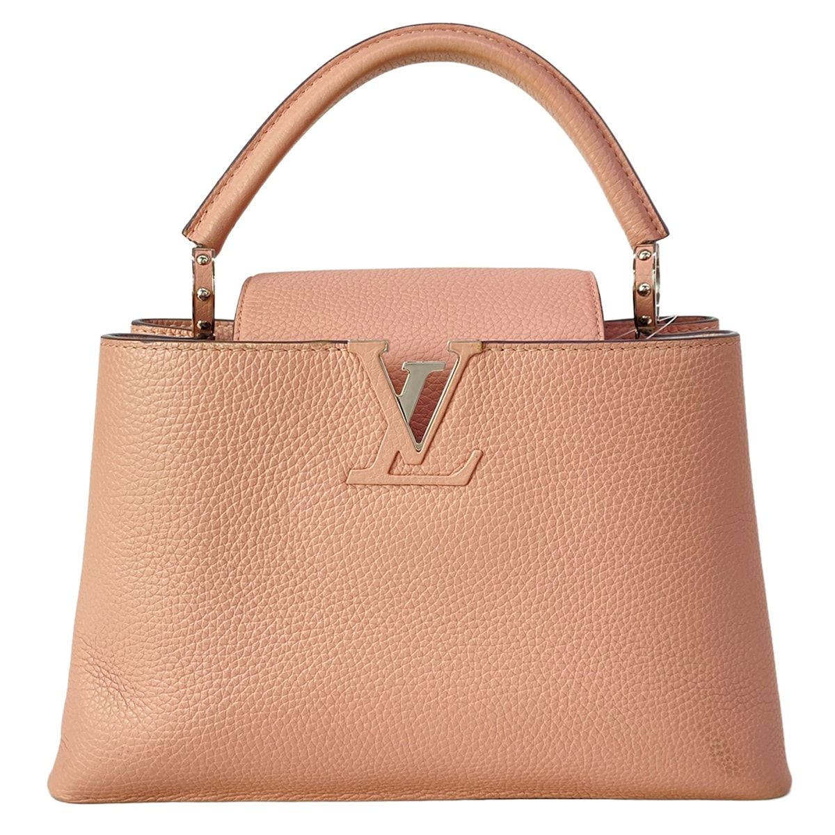 Louis Vuitton Handbag Capucines MM Magnolia Leather Cowhide