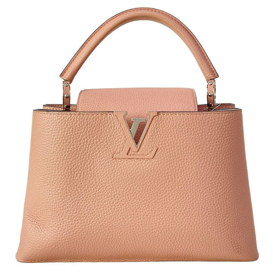 Louis Vuitton Handbag Capucines MM Magnolia Leather Cowhide