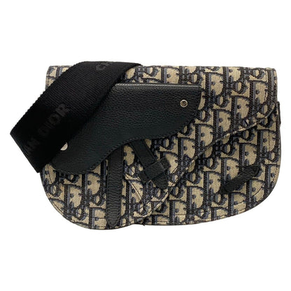 Dior Shoulder Bag Beige Navy Black Leather