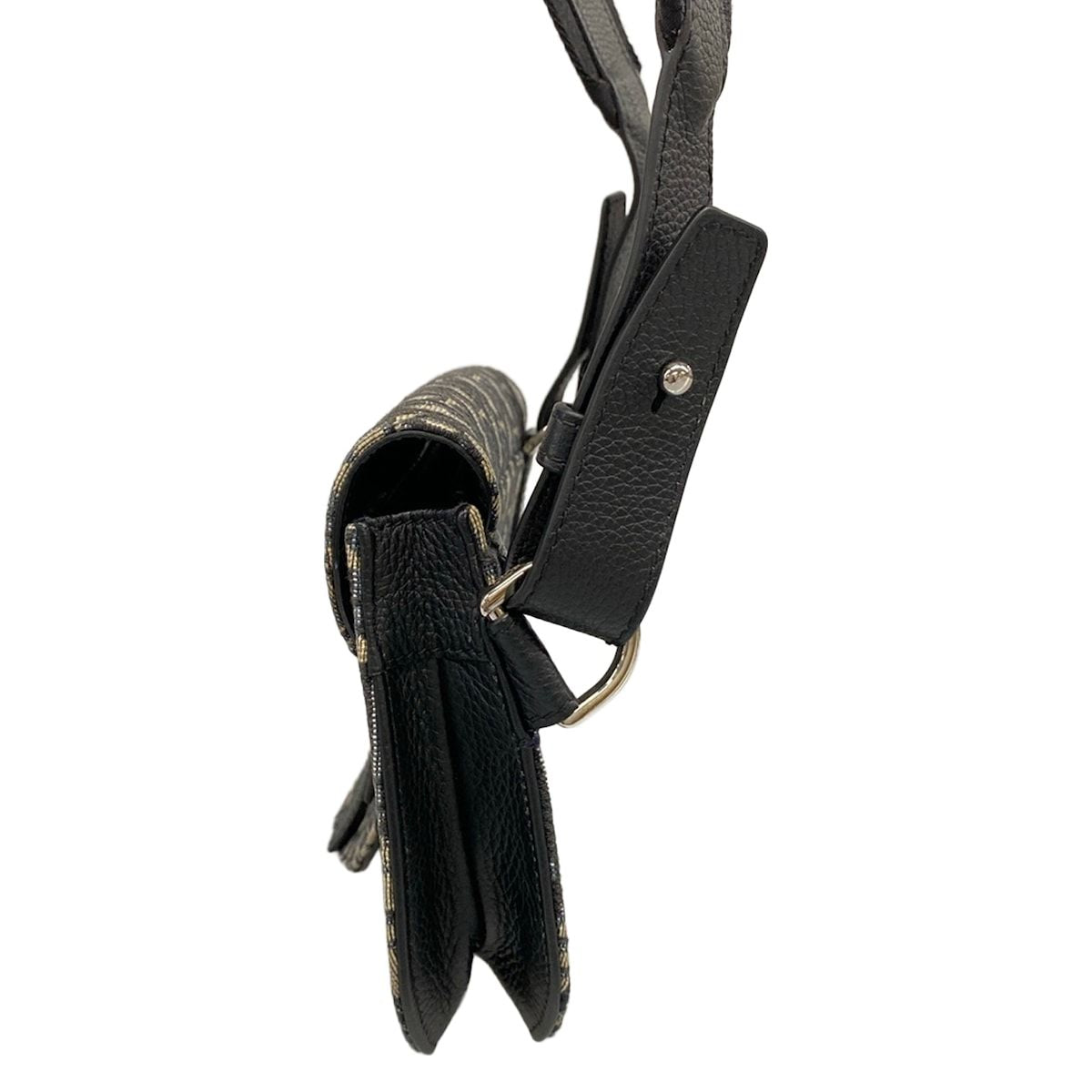 Dior Shoulder Bag Beige Navy Black Leather — view 4