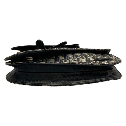 Dior Shoulder Bag Beige Navy Black Leather — view 5