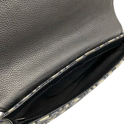Dior Shoulder Bag Beige Navy Black Leather — view 7