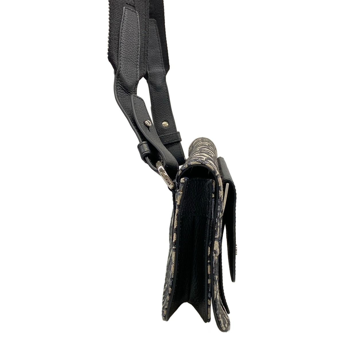 Dior Shoulder Bag Beige Navy Black Leather — view 2