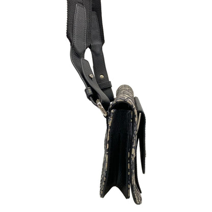 Dior Shoulder Bag Beige Navy Black Leather — view 2
