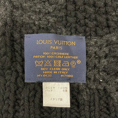 Louis Vuitton Scarf Echarpe Helsinki Black Alps Patch Cashmere — view 2