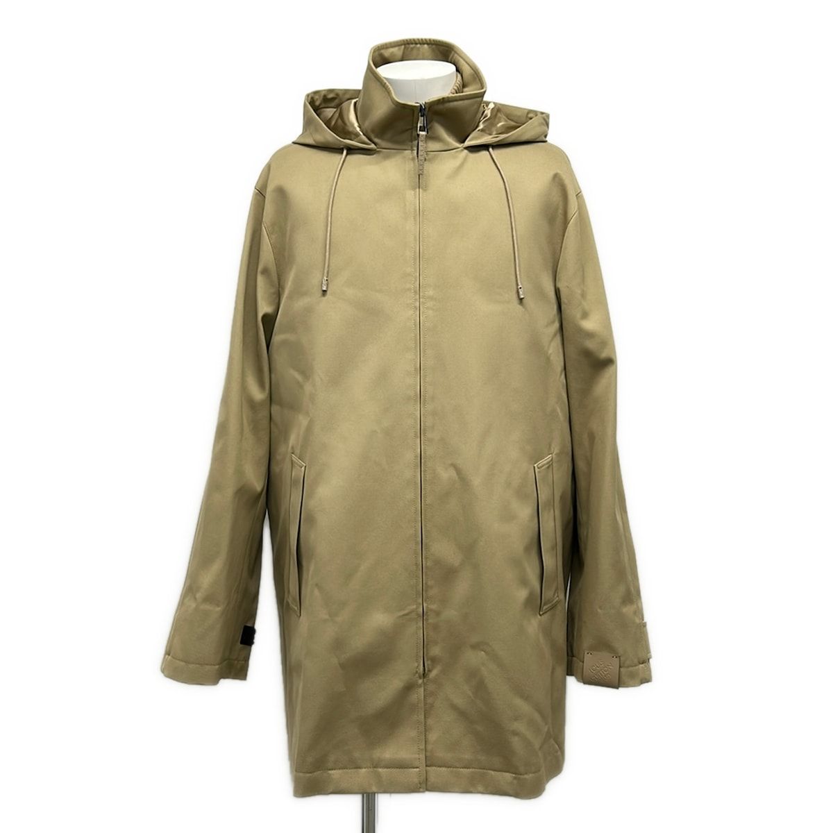 Louis Vuitton Coat 48 L Beige Long Sleeve Zip Up Autumn Winter Cotton